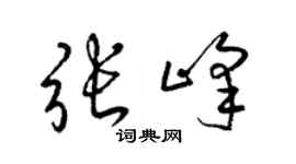 梁锦英张峰草书个性签名怎么写