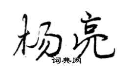 曾庆福杨亮行书个性签名怎么写