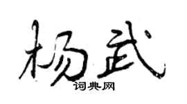 曾庆福杨武行书个性签名怎么写