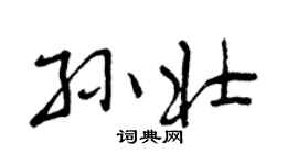 曾庆福孙壮行书个性签名怎么写