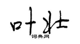 曾庆福叶壮行书个性签名怎么写