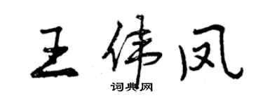 曾庆福王伟凤行书个性签名怎么写