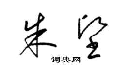 梁锦英朱坚草书个性签名怎么写