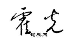 梁锦英霍光草书个性签名怎么写