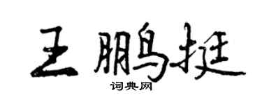 曾庆福王鹏挺行书个性签名怎么写