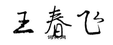 曾庆福王春飞行书个性签名怎么写