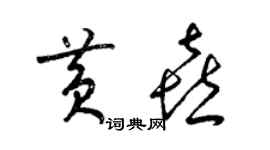 梁锦英黄喜草书个性签名怎么写
