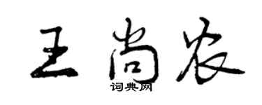 曾庆福王尚农行书个性签名怎么写