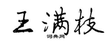 曾庆福王满枝行书个性签名怎么写