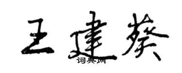 曾庆福王建葵行书个性签名怎么写