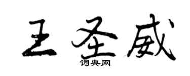 曾庆福王圣威行书个性签名怎么写