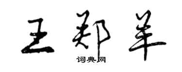 曾庆福王郑羊行书个性签名怎么写