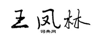 曾庆福王凤林行书个性签名怎么写