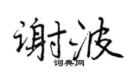 曾庆福谢波行书个性签名怎么写