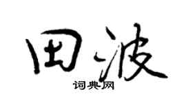 曾庆福田波行书个性签名怎么写