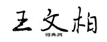 曾庆福王文柏行书个性签名怎么写