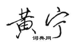 骆恒光黄宁行书个性签名怎么写