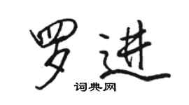 骆恒光罗进行书个性签名怎么写