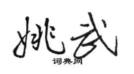 骆恒光姚武行书个性签名怎么写