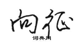 骆恒光向征行书个性签名怎么写