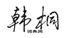 骆恒光韩桐行书个性签名怎么写