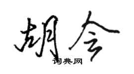 骆恒光胡会行书个性签名怎么写