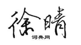 骆恒光徐晴行书个性签名怎么写