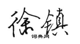 骆恒光徐镇行书个性签名怎么写