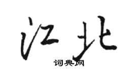 骆恒光江北行书个性签名怎么写