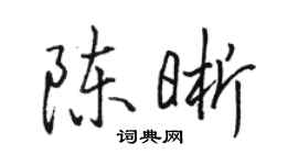 骆恒光陈晰行书个性签名怎么写