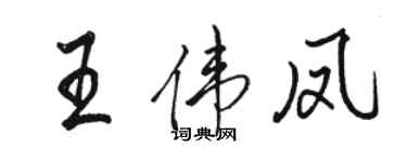 骆恒光王伟凤行书个性签名怎么写