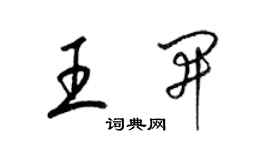 梁锦英王开草书个性签名怎么写