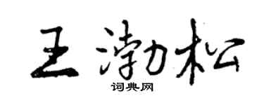 曾庆福王渤松行书个性签名怎么写