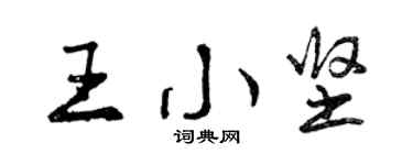 曾庆福王小坚行书个性签名怎么写