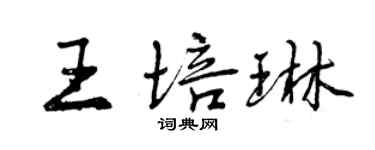 曾庆福王培琳行书个性签名怎么写