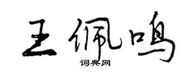 曾庆福王佩鸣行书个性签名怎么写