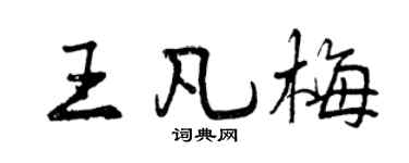 曾庆福王凡梅行书个性签名怎么写