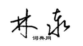 梁锦英林泰草书个性签名怎么写