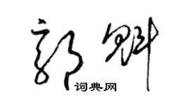 梁锦英郭魁草书个性签名怎么写