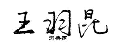 曾庆福王羽昆行书个性签名怎么写