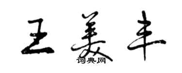 曾庆福王美丰行书个性签名怎么写