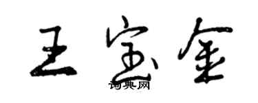 曾庆福王宝金行书个性签名怎么写