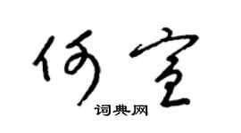 梁锦英何宣草书个性签名怎么写