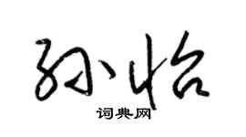 梁锦英孙怡草书个性签名怎么写