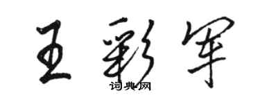 骆恒光王彩军行书个性签名怎么写