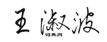 骆恒光王淑波行书个性签名怎么写