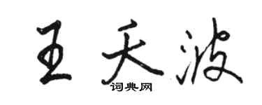 骆恒光王夭波行书个性签名怎么写