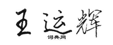 骆恒光王运辉行书个性签名怎么写