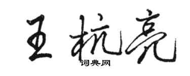 骆恒光王杭亮行书个性签名怎么写