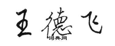 骆恒光王德飞行书个性签名怎么写